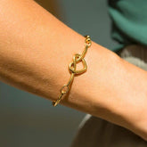 Bracelete de Coração - Banhado a Ouro
